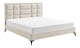 image 1 of 6ft Super King Natural,Tall Headend Headboard Soft Velvet Fabric Upholstered Bed Frame | Clear | Natural | Super King