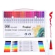 image 1 of Pack of 100 Assorted Colour Dual Tip Brush Pens