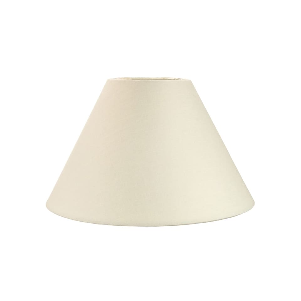 image 1 of Traditional 8 inch Cream Cotton Coolie Lampshade Suitable for Table Lamp or Pendant