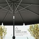 image 6 of Outsunny 2.7m Patio Umbrella Garden Parasol with Crank, Ruffles, 8 Ribs, Black