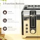 image 7 of HOMCOM Kettle and Toaster Set, 1.7L 3000W Rapid Boil Jug Kettle with Strix Thermostat, Limescale Filter, 4 Slice Toaster with 7 Browning Controls, Crumb Tray, Black | Black
