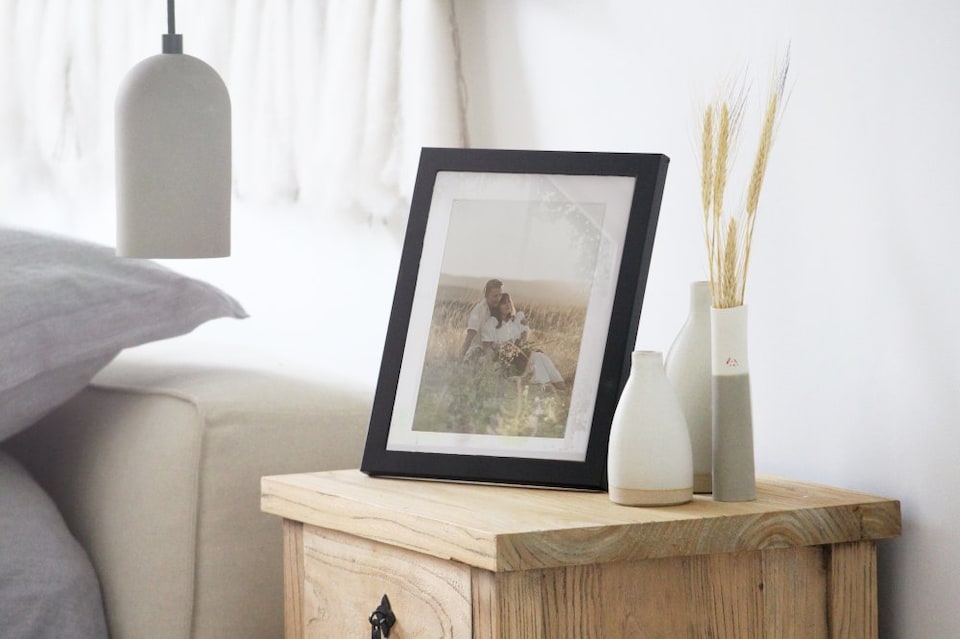 image 1 of Frame Company Allington White Picture Frame 10x8 Inch with Double White Mount for 7x5 inch print (Overall Frame Size 294 x 243 mm)