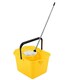 image 1 of 1 x Yellow 12 Litre Cotton Mop & Bucket Hard Floor Cleaning Set With Wringer & Pouring Lip