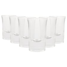 Rink Drink Tall Shot Glasses - 25ml - Clear - Pack of 6 | Clear | Clear