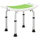 image 1 of HOMCOM Adjust Aluminium Bath Stool Shower Non-Slip w/ Shower Hole, Green