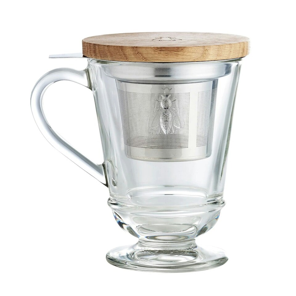 image 1 of Mug: 1 x 270ml La Rochere Bee Tisaniere Set, Glass Clear