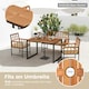 image 5 of COSTWAY 4 Pieces Acacia Wood Patio Dining Set