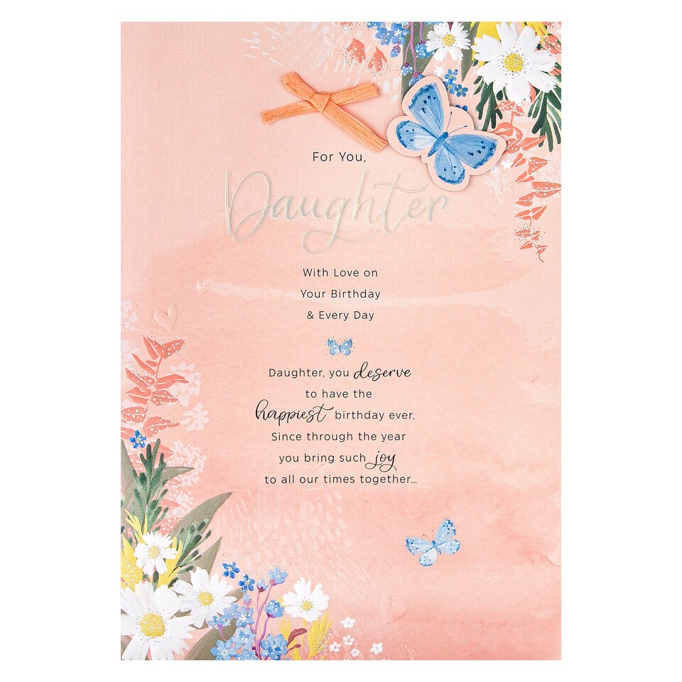 image 1 of Hallmark Birthday Card For Daughter - Pink Florals Design And Heartfelt Verse