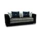 image 2 of BELLA 3+2 SEATER CRUSHED VELVET SOFA SET IN BLACK/SILVER