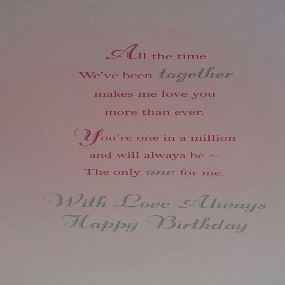 image 1 of Birthday Love To My Wife - Birthday Greeting Card