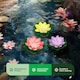 image 3 of Gardenwize 3pc Solar Floating Lotus Pond Lights