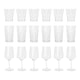 image 1 of Argon Tableware 18 Piece Plastic Glassware Set  - Clear Reusable Tumbler Highball Cocktail Drinking Cups Set | Clear | Clear | One Size | 18