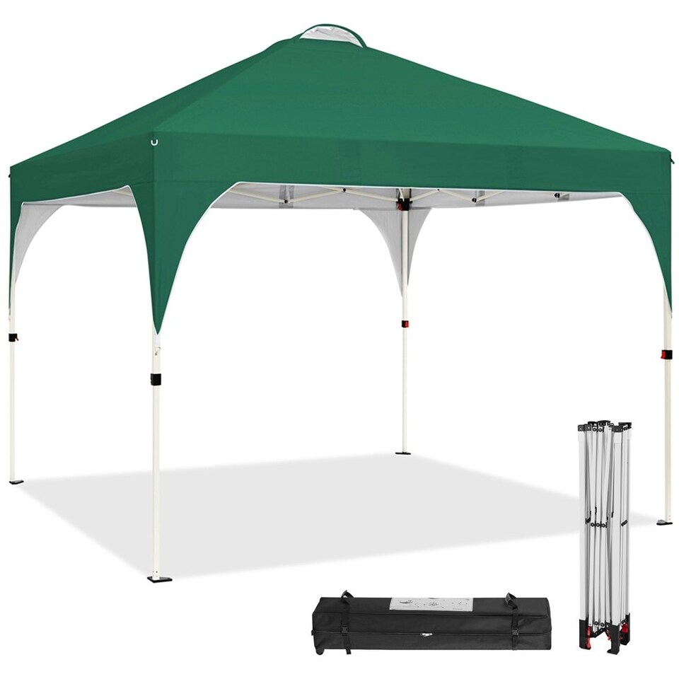 image 1 of Yaheetech 300 cm  × 300 cm Portable Instant Heavy-Duty Canopy Green | Dark Green