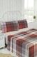 image 1 of Flannelette Brushed Cotton Tartan Sheet Set - Red - King