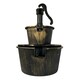 image 5 of 2 Tier Cascading Barrel Garden Water Pump Fountain Feature