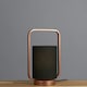 image 2 of ValueLights Contemporary Copper Metal Lantern Frame Black Cylinder Table Lamp