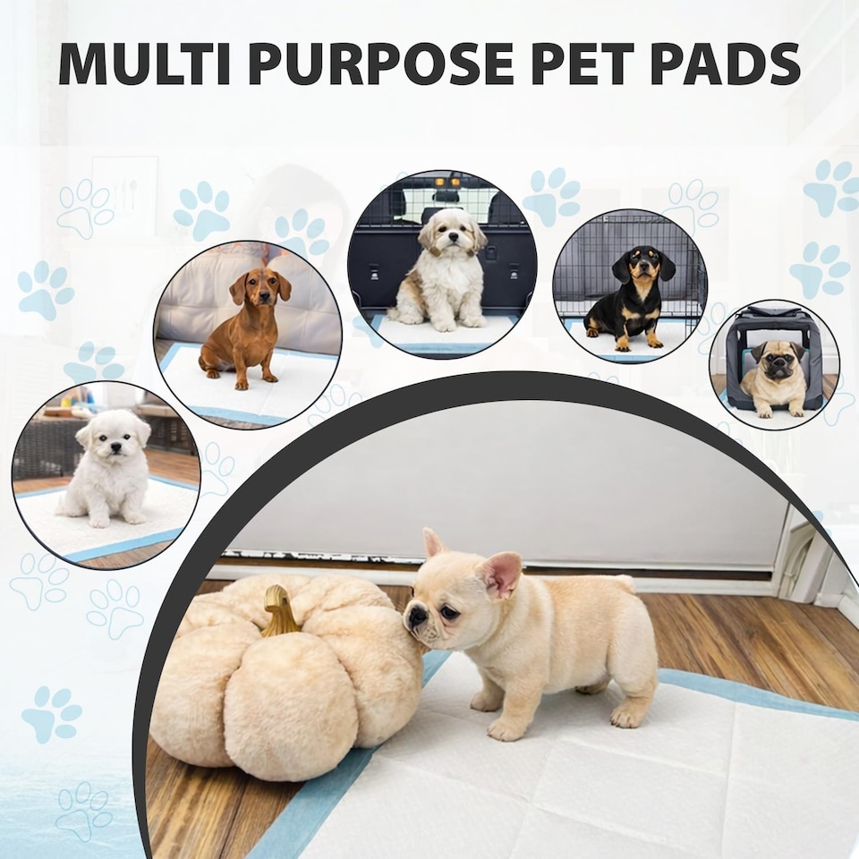 image 1 of MantraRaj Puppy Pads Super Absorbent Puppy Training Pads Dog Toilet Training Pads (Large 60cm x 60cm) Pack of 50