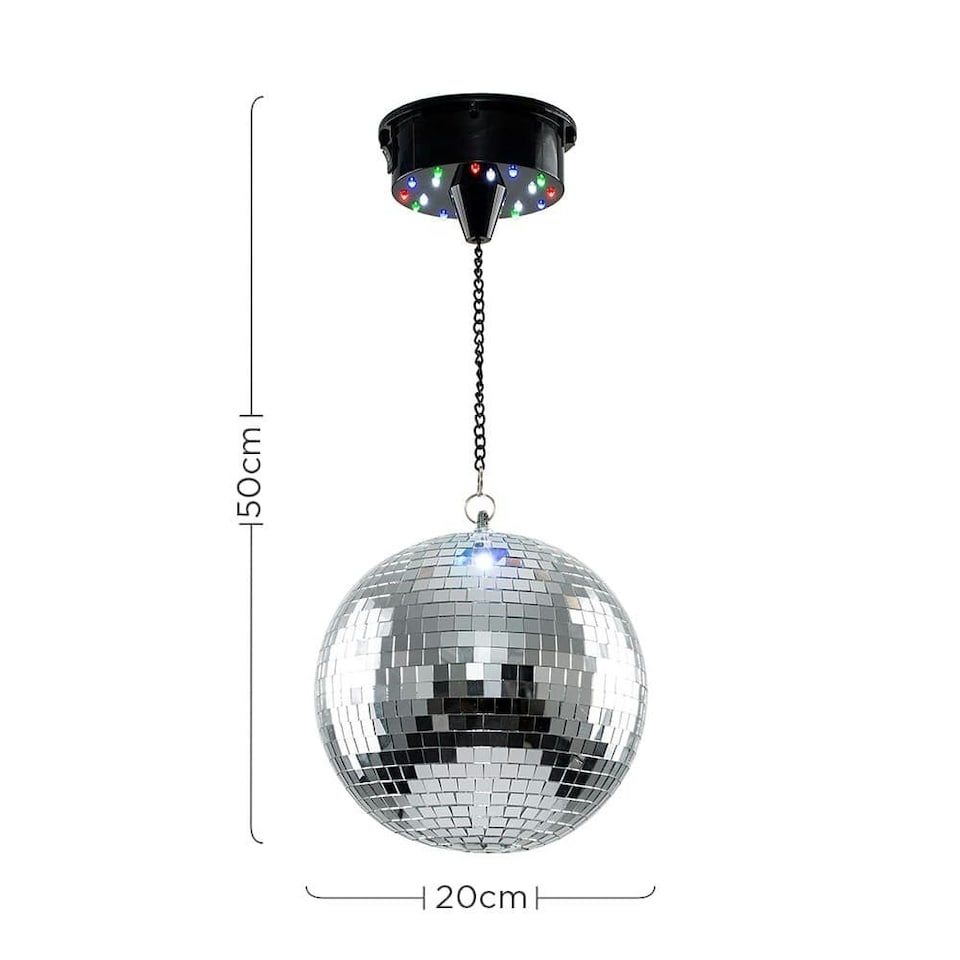 image 1 of ValueLights Disco Ball Silver Ceiling Light Pendant | Silver