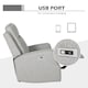 image 7 of HOMCOM Electric Fabric Recliner Armchair, Reclining Chair with Adjustable Leg Rest, USB Port, for Limited Space Home Living Room, Grey