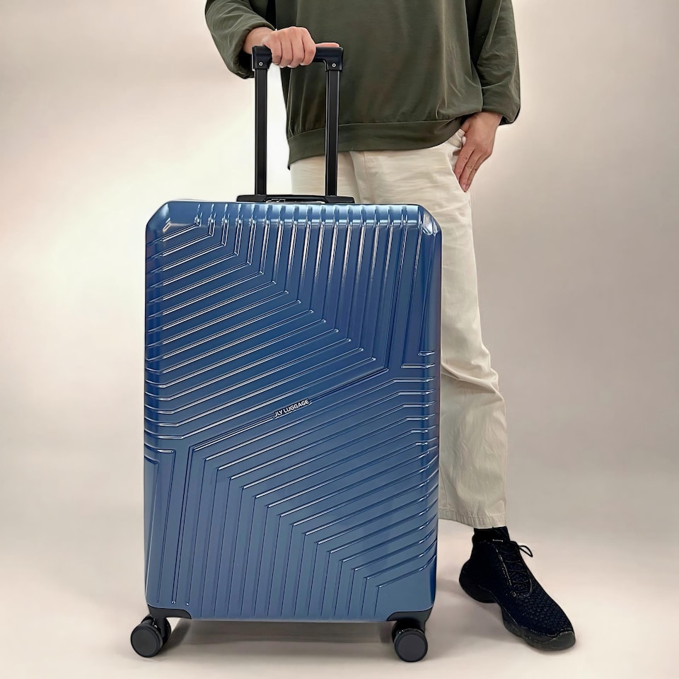 image 1 of 3 Piece Hard Shell Luggage Suitcase Set-Vanity Case + 24/28 inch Suitcase