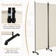 image 7 of COSTWAY 6 Panel Folding Room Divider 172cm Rolling Privacy Screen White