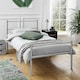 image 1 of Single Metal Bed Extra Strong Frame Adult Childs Bedroom Silver Easy Assembly