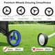 image 10 of COSTWAY 3 Wheel Golf Push Cart Folding Golf Holder Blue