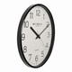 image 3 of Wm Widdop Slim Line Black Cased Wall Clock 30cm Black