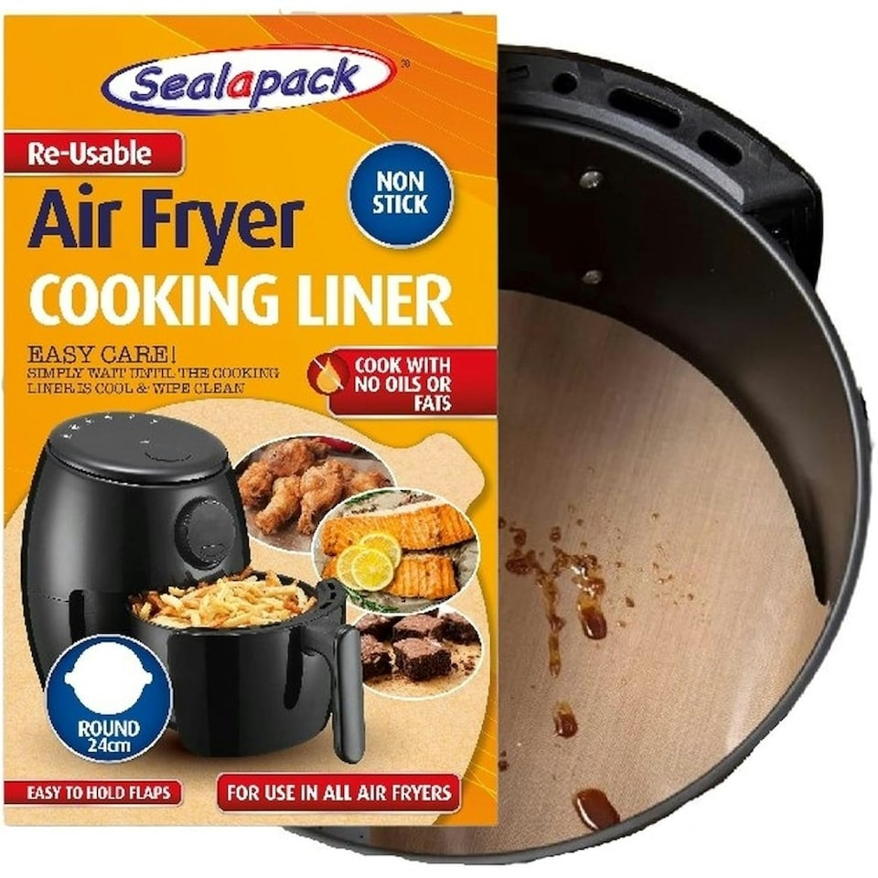 image 1 of Single Sealpack Reusable Air Fryer Liner, Round 24cm
