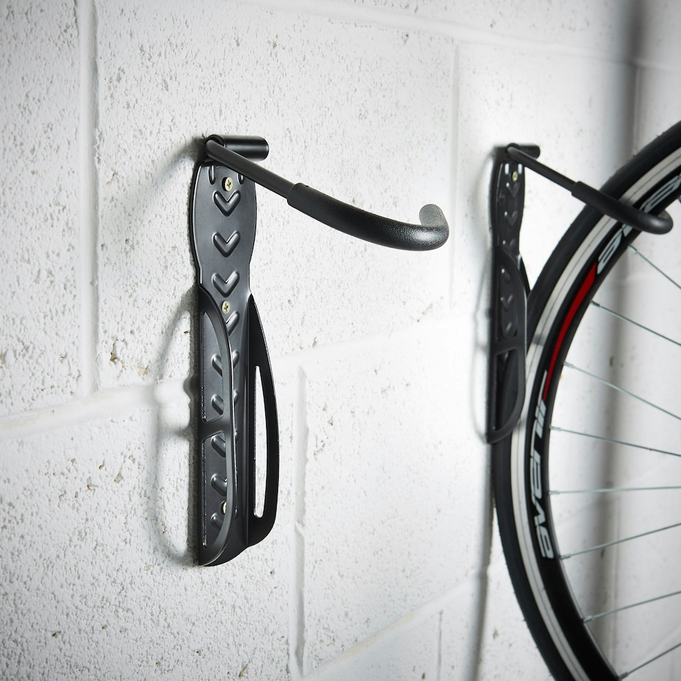 image 1 of VonHaus Two Pack Bike Wall Mounts for Garage and Shed