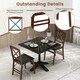 image 8 of COSTWAY Set of 2 Folding Chair Padded Kitchen Dining Seat Brown