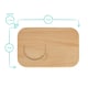 image 3 of Argon Tableware Wooden Chopping Board - 23cm x 15cm Brown