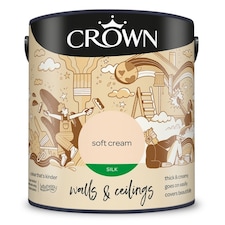 Crown Walls & Ceilings Silk 2.5L Soft Cream