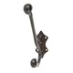 image 1 of Hammer & Tongs Leaf Backed Hat & Coat Hook - W35mm x H150mm - Black