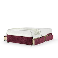 Aubergine Chenille 4 Drawer Divan Base King Size