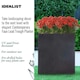 image 3 of Narrow Faux Lead Light Concrete Trough Garden Planter H72 L60.5 W22.5 cm, 98 ltrs Cap.