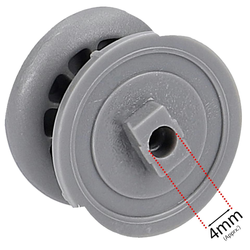 image 1 of SPARES2GO Guide Support Rail Basket Wheel for Cooke & Lewis BDW60MCL Dishwasher