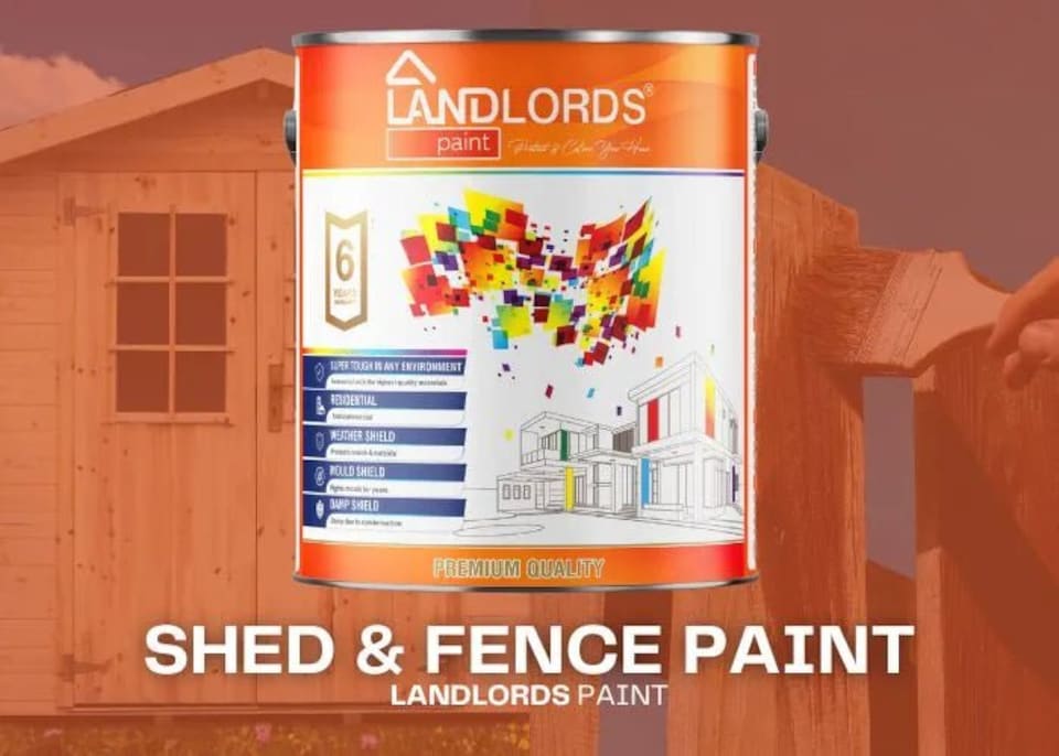 image 1 of Landlords Paint - Shed & Fence Paint - Best Durable Outdoor Wood Protection - Sage Green - 5L