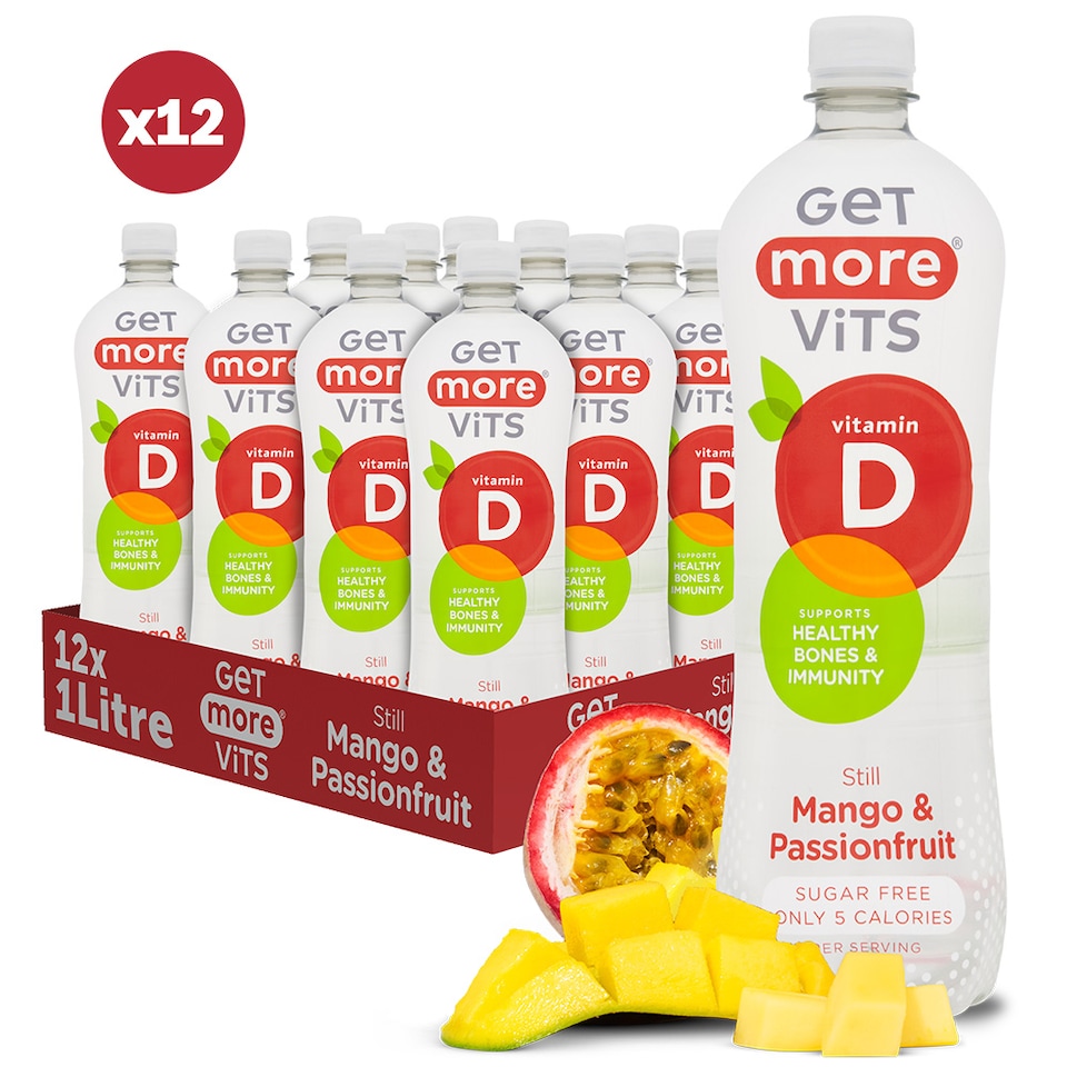 image 1 of Get More Vitamin D Still Mango & Passionfruit 12x1L