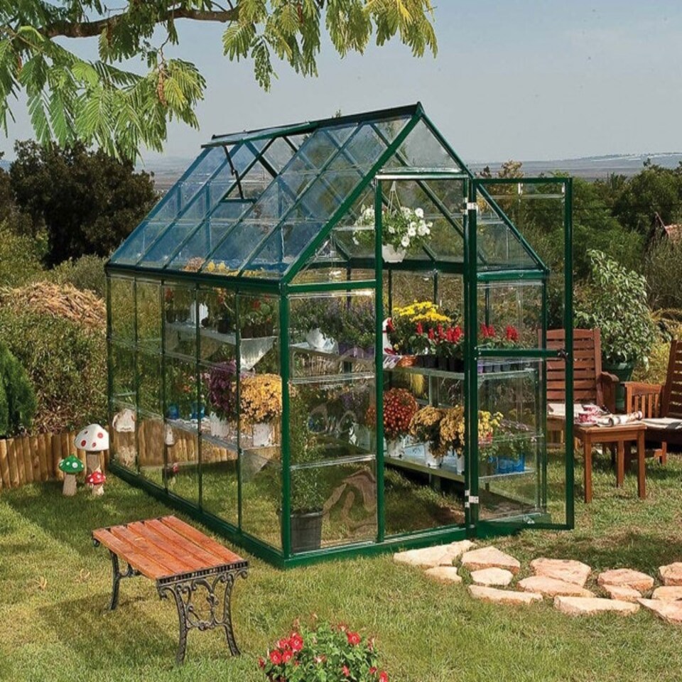 image 1 of Greenhouse Harmony 6 x 12 - Polycarbonate - L370 x W185 x H208 cm - Green