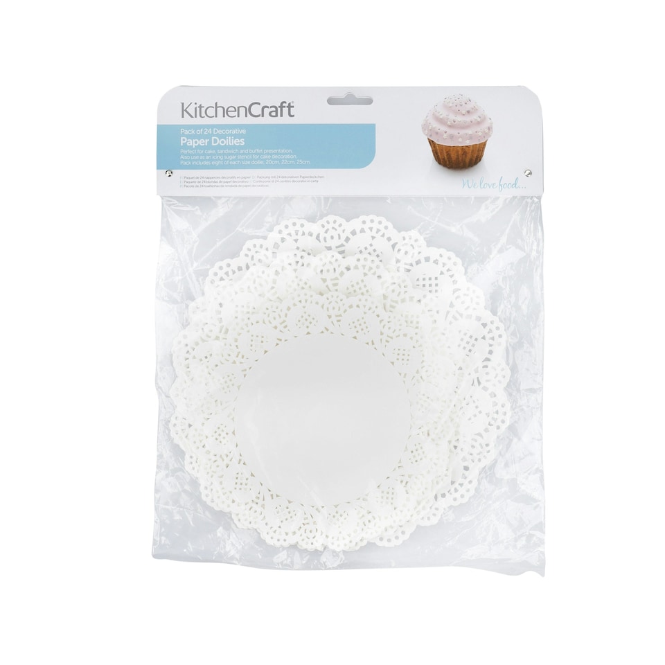 image 1 of KitchenCraft Paper Doilies White Set of 24