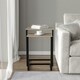 image 7 of 2 pc C-Shaped Nesting Side Tables White | Unit Colour: White