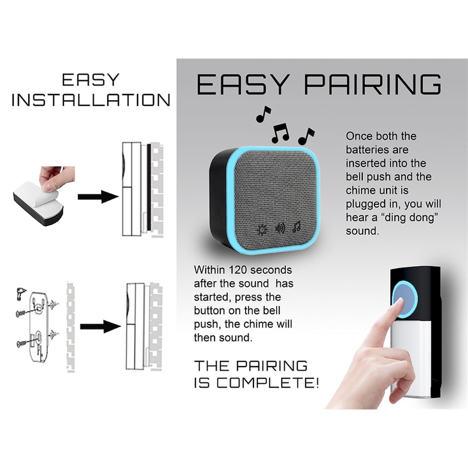 image 1 of Uni-com Plug-in Door Chime (UK Plug) | Multi | Multi Colour | Black | 1