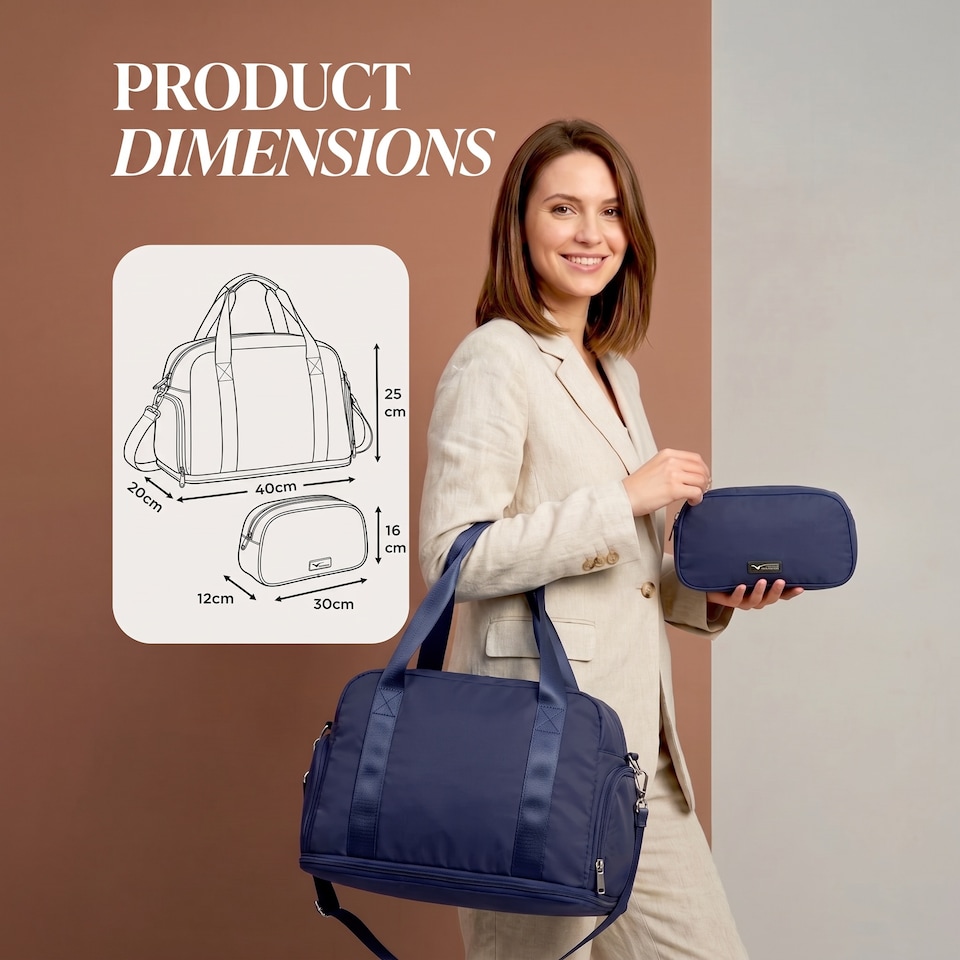 image 1 of Lugg Duffle and Toiletry Bag Set Waterproof Expandable Cabin Size 2 Piece