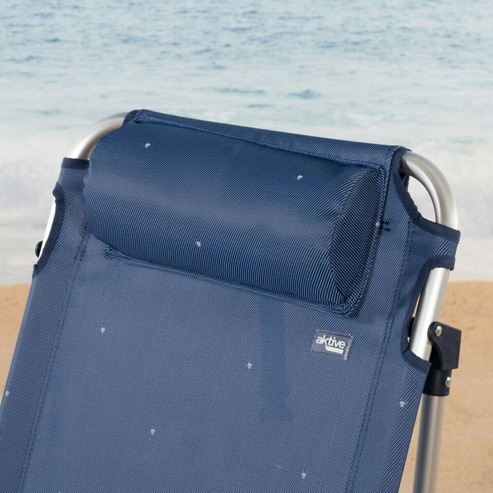 image 1 of Beach Chair Aktive Foldable Navy Blue 51 x 76 x 45 cm (2 Units) N/A