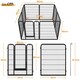 image 2 of Yaheetech 8 Metal Dog Playpen Panels, 80 × 100 cm Black