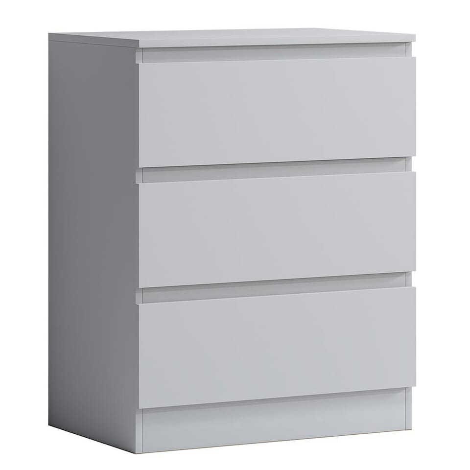 image 1 of FWStyle Carlton 3 Drawer Chest Of Drawers - Matt White