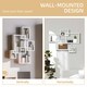 image 3 of HOMCOM Floating Shelves, Interlocking Cube Shelves for Decoration, White