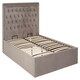 image 4 of Interiors By Premier Elegant Steel Velvet Double Bed, Minimalist Double Bed For Bedroom, Velvet Upholstered Stud Detail Bed