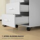 image 10 of HOMCOM File Cabinet with 3 Drawers, Under Desk Mobile Filing Cabinet White